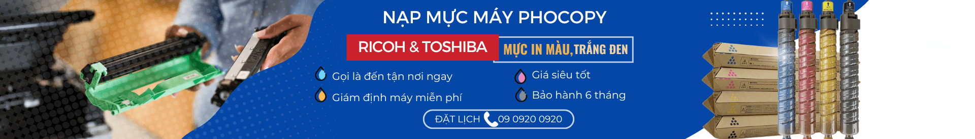 Nhận nạp mực máy photocopy tận nơi